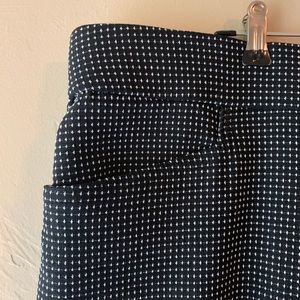 Black Work Pant with Tiny White Cross Embroidery